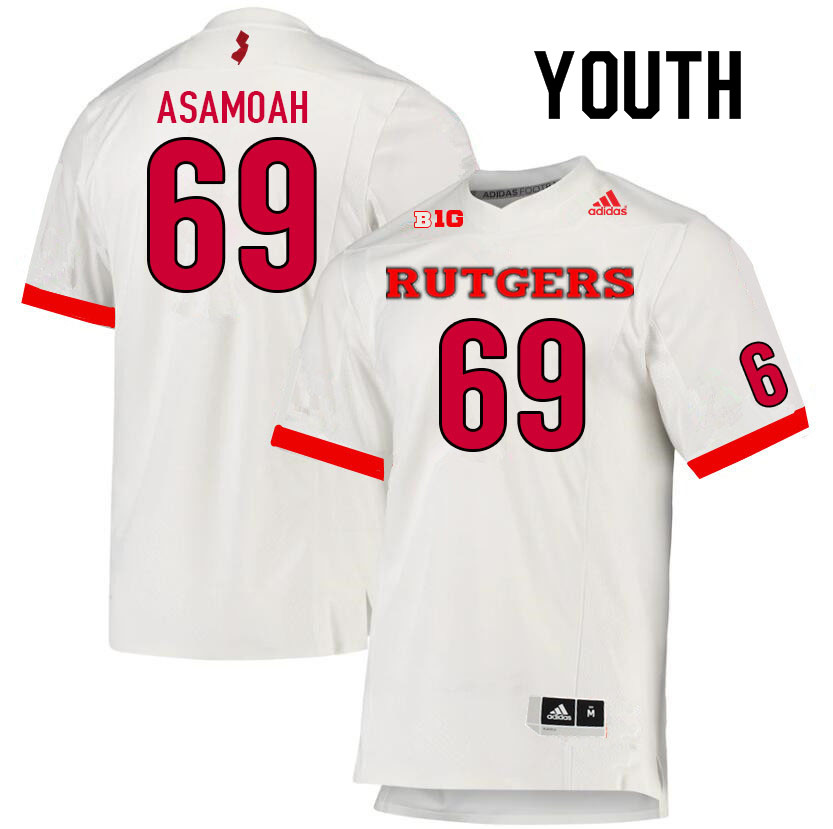 Youth #69 Kwabena Asamoah Rutgers Scarlet Knights College Football Jerseys Sale-White
